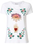 Red Valentino Floral Print Top - White