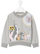 Kenzo Kids Logo Print Sweatshirt, Toddler Girl's, Size: 2 Yrs, Grey