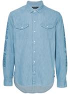 Roar Studded Pistol Denim Shirt - Blue