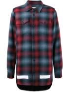 Off-white Brushstroke Plaid Shirt - Red