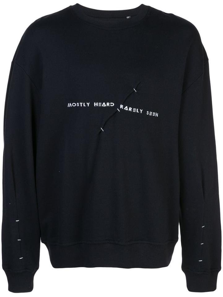 Mostly Heard Rarely Seen Nip And Tuck Logo Sweatshirt - Black
