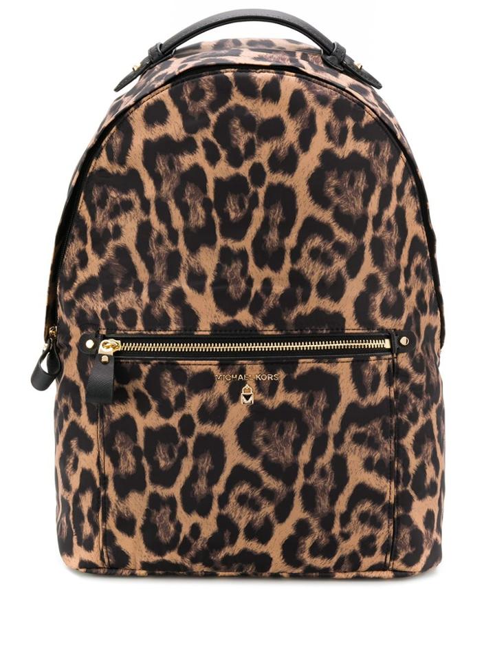 Michael Michael Kors Kelsey Large Leopard Backpack - Brown