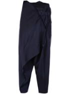 132 5. Issey Miyake - Slouched Cropped Trousers - Women - Linen/flax - 3, Grey, Linen/flax
