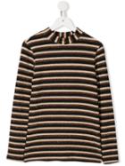 Caffe' D'orzo Teen Striped Long Sleeve Top - Brown