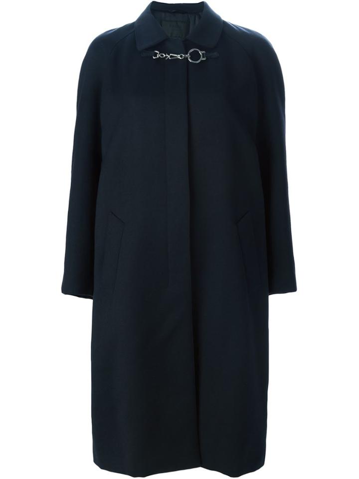 Prada Vintage Single Breasted Coat - Black