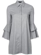 Alice+olivia Ruffle Cuff Dress - Grey
