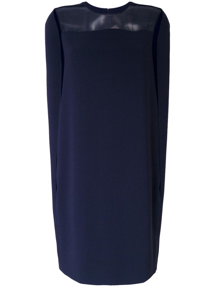 Max Mara Draped Shift Dress - Blue