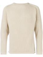 Maison Flaneur Ribbed Jumper - Nude & Neutrals