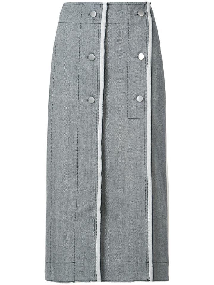 Derek Lam Wrap Pencil Skirt - Black