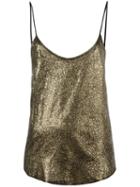Rta Metallic Cami Top, Women's, Size: Medium, Black, Silk