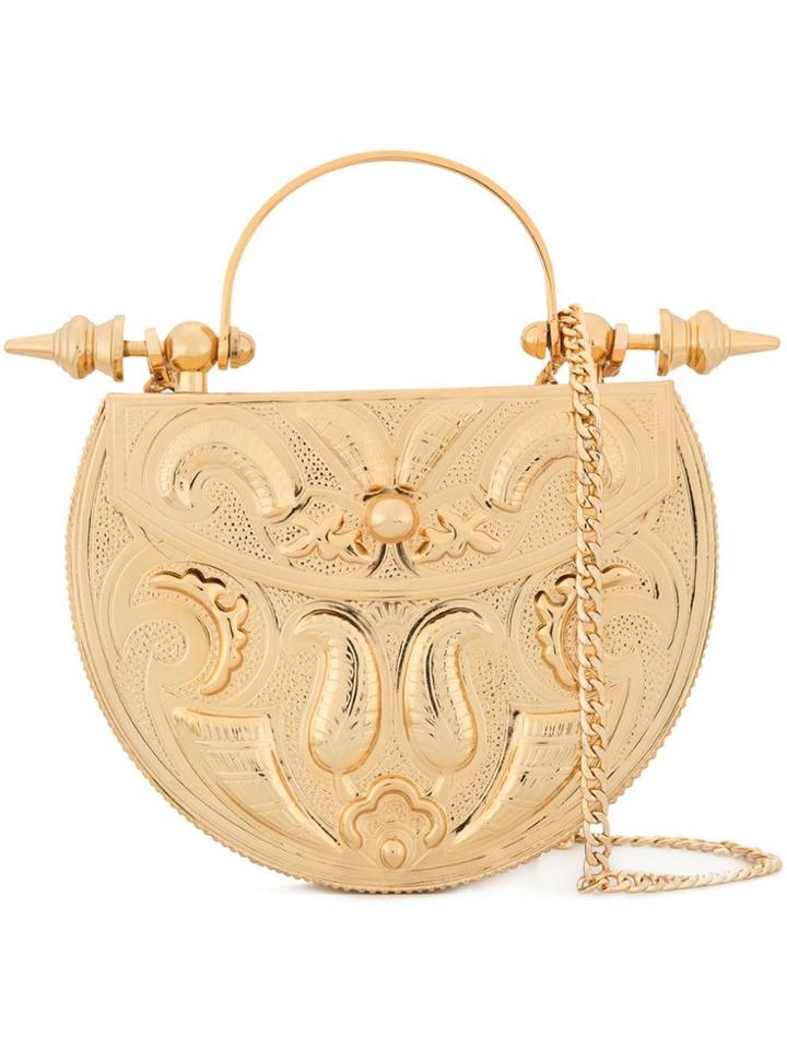 Okhtein Oval Shaped Tote Bag - Gold