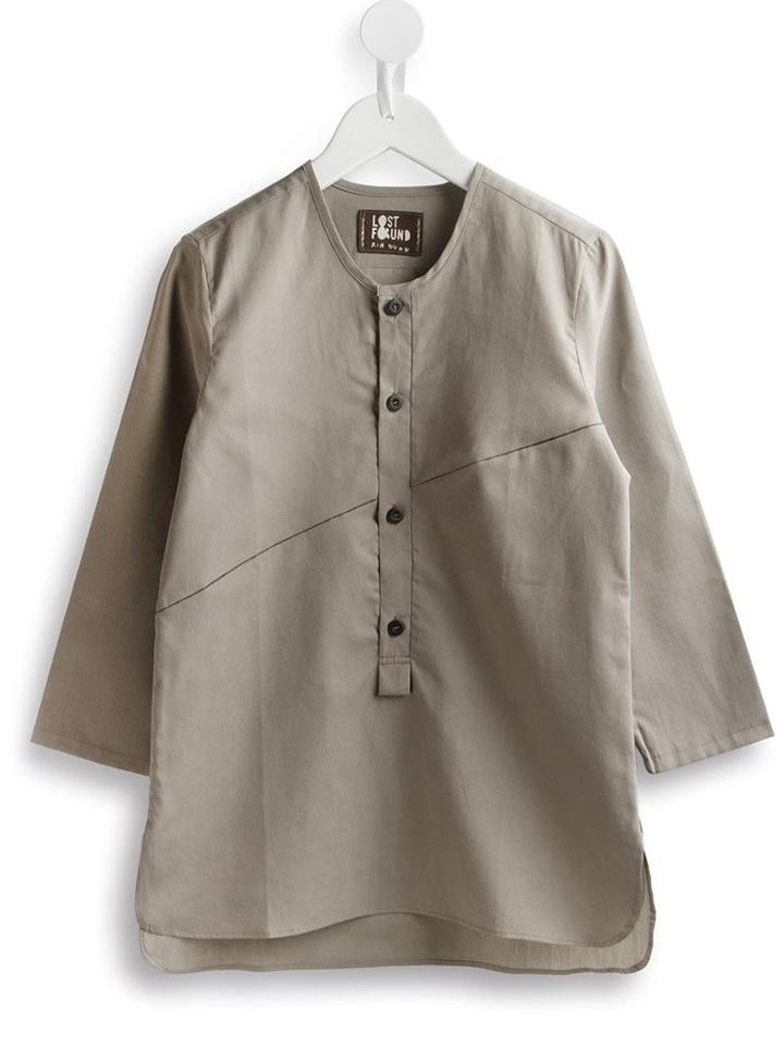 Lost And Found Kids Diagonal Panel Shirt, Boy's, Size: 8 Yrs, Grey