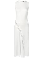 Alexander Mcqueen Ribbed-knit Midi Dress - White