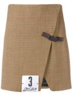 Off-white Checked Buckle Skirt - Neutrals