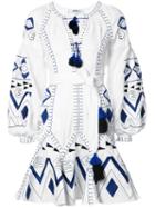 March 11 Kilim Mini Dress, Women's, Size: Small, White, Linen/flax