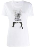 Miu Miu Embroidered Logo Detail T-shirt - White