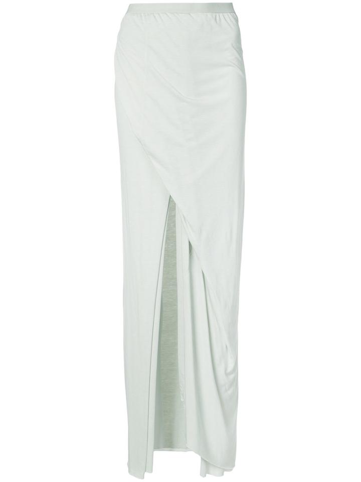 Rick Owens Lilies - Wrap Maxi Skirt - Women - Cotton/polyamide/viscose - 40, Grey, Cotton/polyamide/viscose