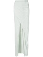 Rick Owens Lilies - Wrap Maxi Skirt - Women - Cotton/polyamide/viscose - 40, Grey, Cotton/polyamide/viscose