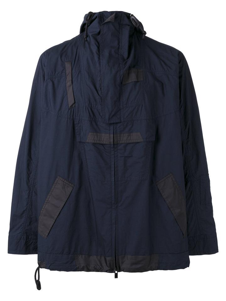 Sacai Panel Anorak, Men's, Size: 2, Blue, Cotton/polyester