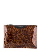 Givenchy Vintage 2000's Animal-print Clutch - Brown