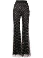 Amen Embellished Flared Trousers - Black