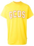 Gcds Logo Patch T-shirt, Men's, Size: Xl, Yellow/orange, Cotton