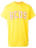 Gcds Logo Patch T-shirt, Men's, Size: Xl, Yellow/orange, Cotton