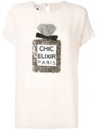 Edward Achour Paris Sequinned T-shirt - Do Not Use - Beige