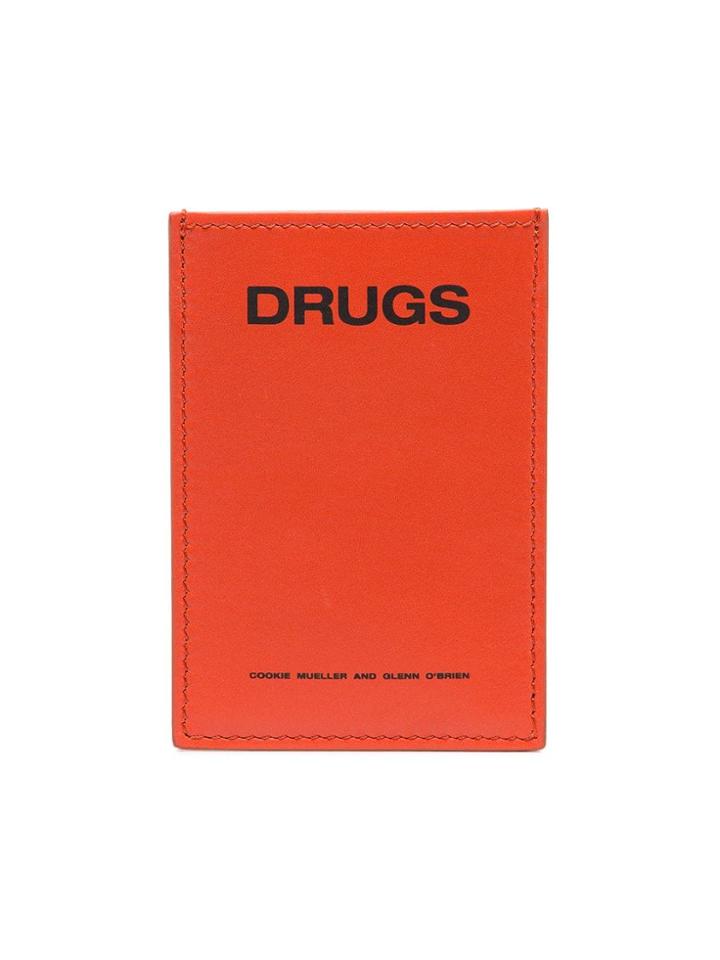 Raf Simons Leather Card Holder - Yellow & Orange