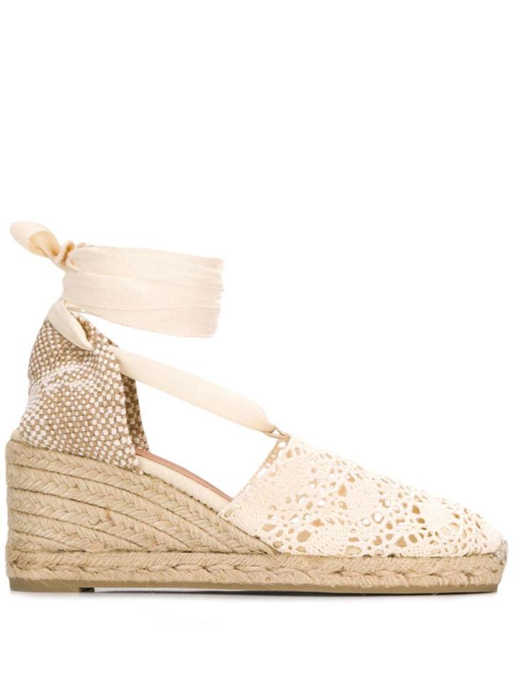 Castañer Campesina Wedge Espadrilles - White