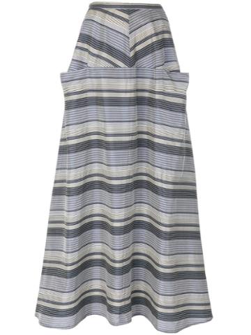 Yohji Yamamoto Pre-owned Striped Skirt - Blue