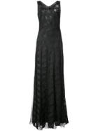 Zac Zac Posen Adel Geometric Print Gown - Black