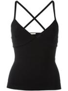 P.a.r.o.s.h. Crisscross Top, Women's, Size: Small, Black, Viscose/spandex/elastane/polyamide