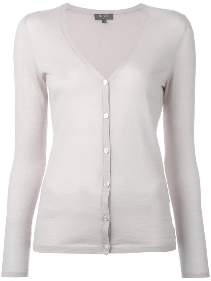 N.peal Button Up Cardigan, Women's, Size: Xl, Nude/neutrals, Cashmere