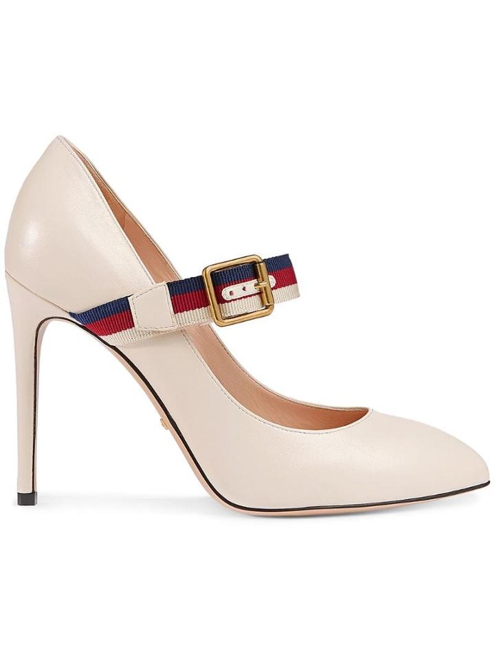 Gucci Sylvie Leather Pump - Neutrals