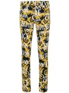 Versace Jeans Couture Logo Print Skinny Jeans - Yellow