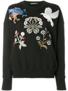 Alexander Mcqueen Embroidered Patch Jumper - Black