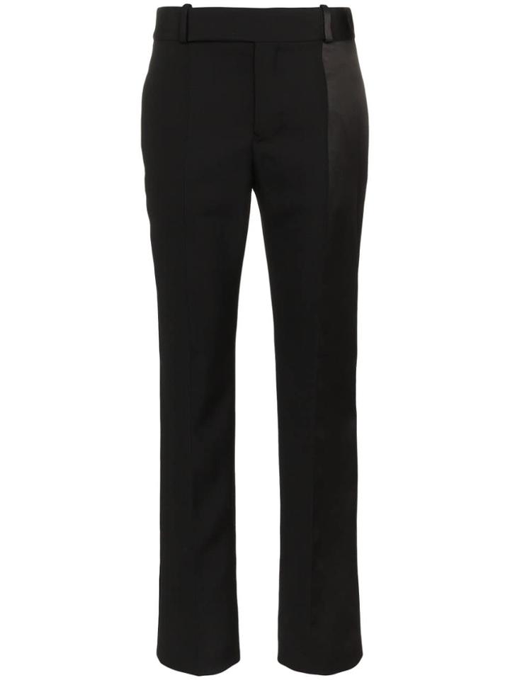 Haider Ackermann High Waisted Wool Slim Leg Trousers - Black