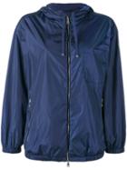 Moncler - Hooded Sports Jacket - Women - Polyamide/polyester - 0, Blue, Polyamide/polyester