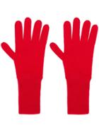 Allude Knit Gloves - Red