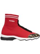 Fendi Sock Style Sneakers - Red