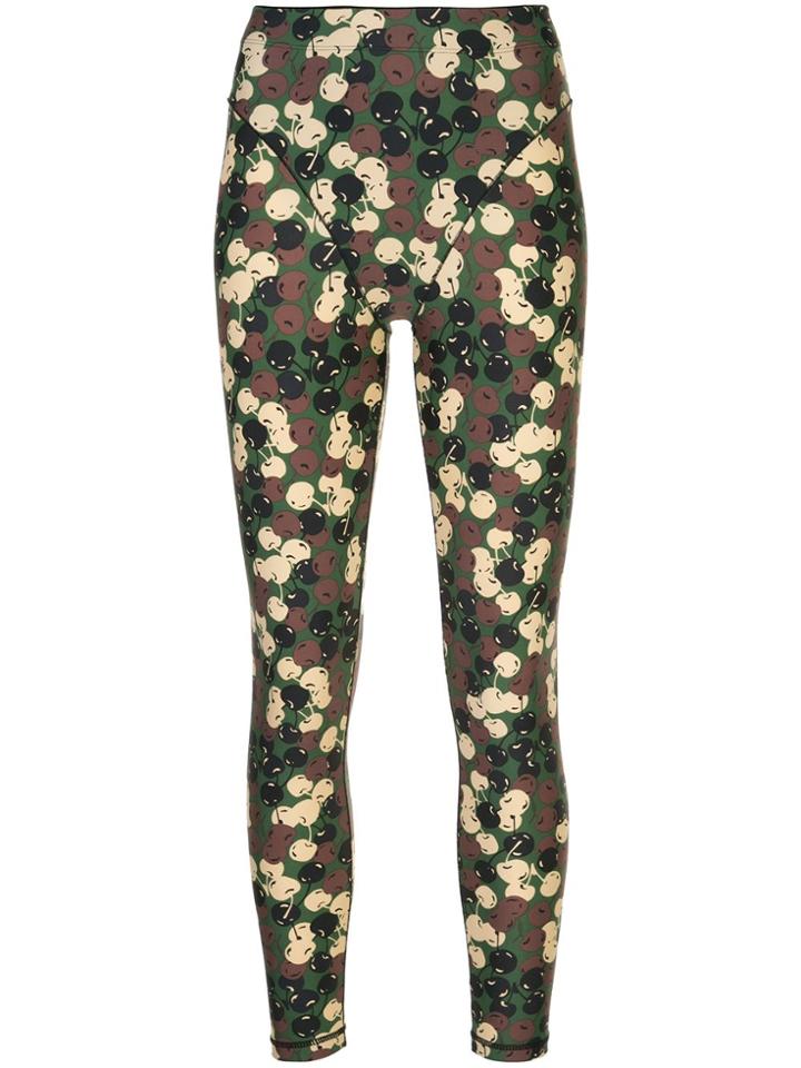 Adam Selman Sport Camouflage-print Leggings - Green