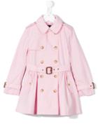 Ralph Lauren Kids - Flared Skirt Trench Coat - Kids - Cotton - 9 Yrs, Pink/purple