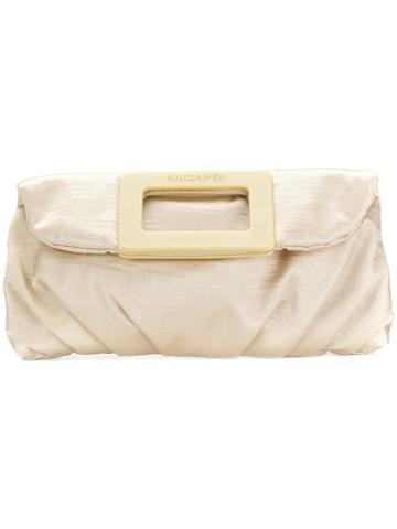 Krizia Pre-owned Elongated Foldover Clutch - Neutrals