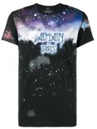 Balmain Galaxy Print T-shirt - Black