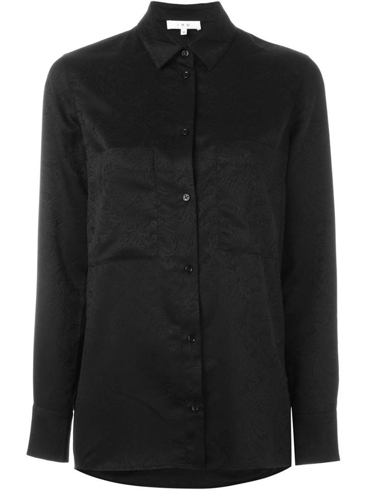 Iro Paisley Print Shirt, Women's, Size: 38, Black, Polyester