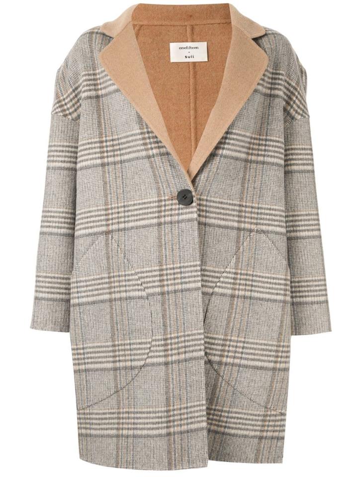 Onefifteen Checked Coat - Grey
