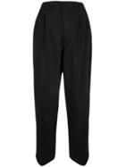 Dondup Cropped Paper Bag Trousers - Black