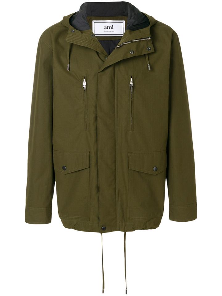 Ami Alexandre Mattiussi Multi-pocket Parka - Green
