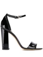 The Seller Patent Heeled Sandals - Black